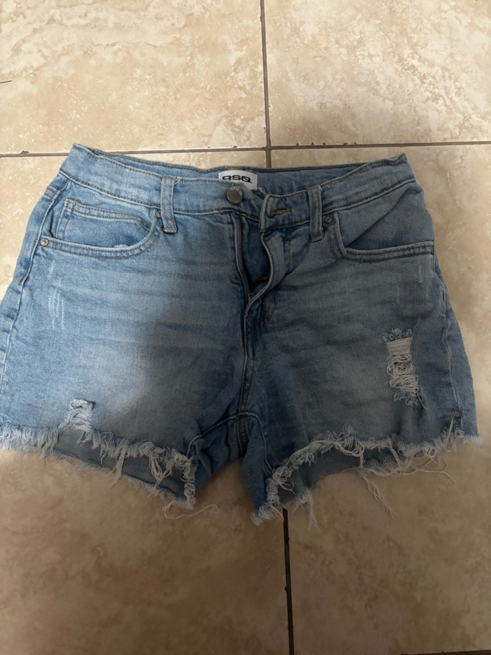 RSQ Light Wash Distressed Denim Cutoff Shorts